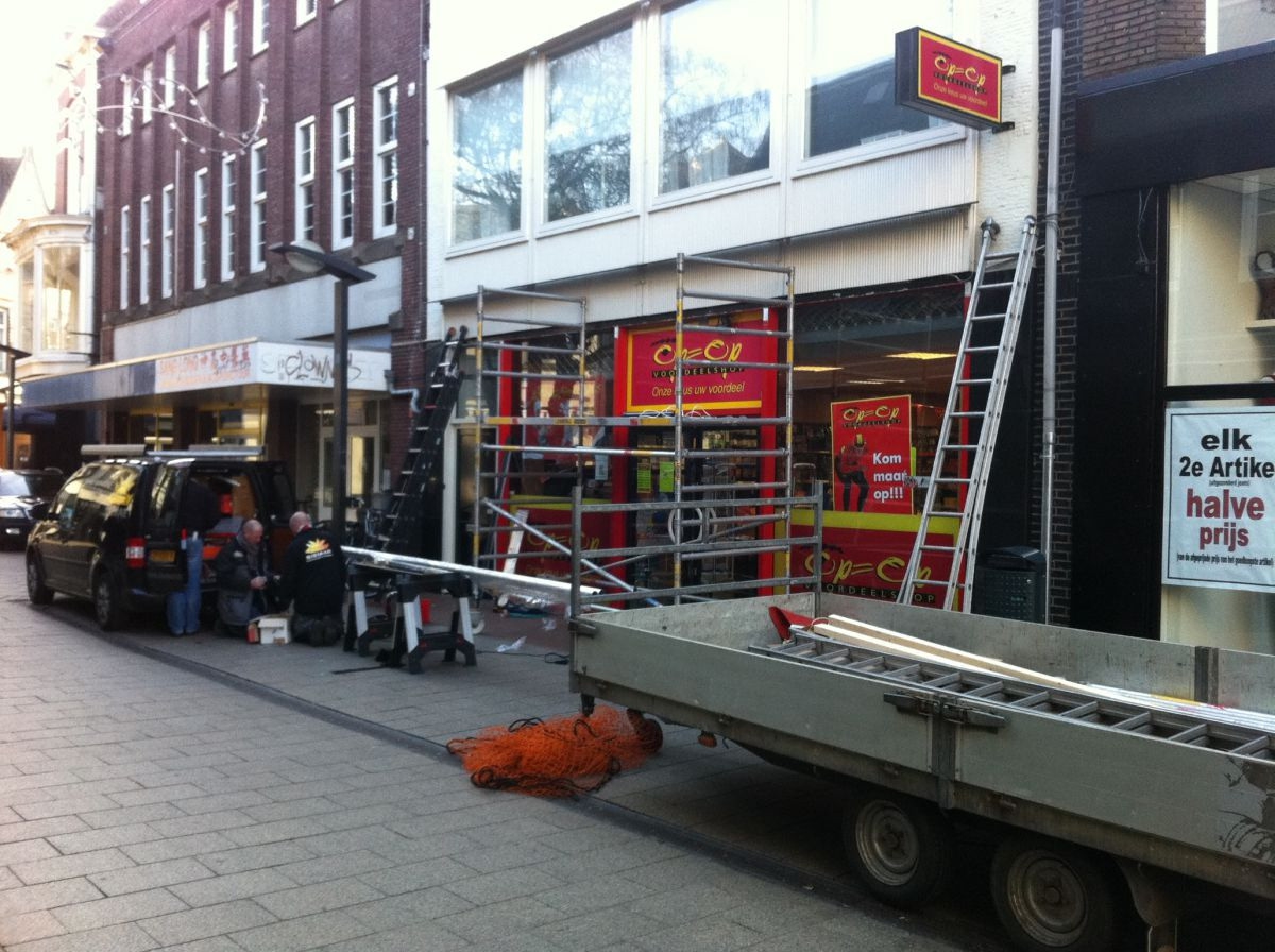 Gemotoriseerde winkel markies